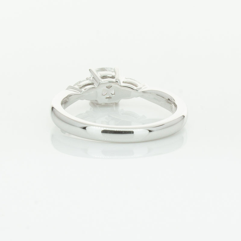 18ct White Gold .76ct Cushion Cut Diamond Ayla Ring-Ring-Walker & Hall