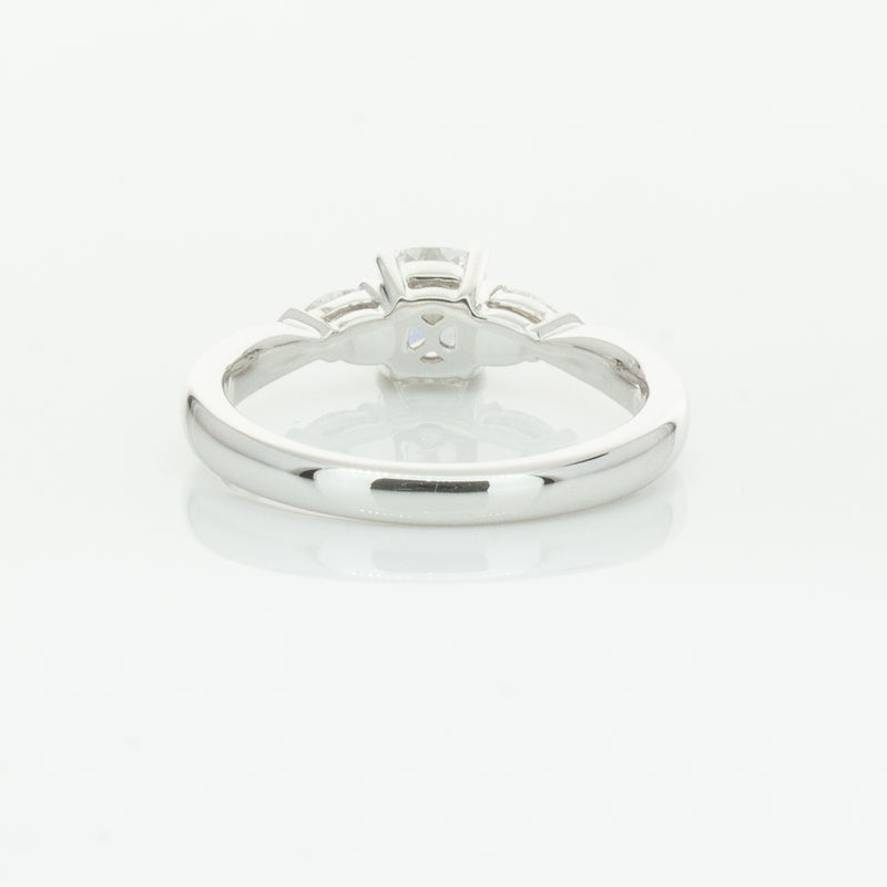 18ct White Gold .76ct Cushion Cut Diamond Ayla Ring-Ring-Walker & Hall