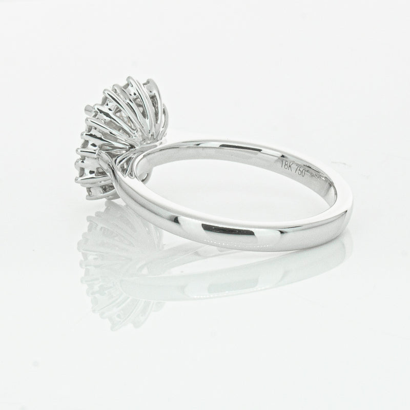18ct White Gold 1.50ct Cushion Cut Diamond Belle Ring-Ring-Walker & Hall