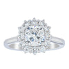 18ct White Gold 1.50ct Cushion Cut Diamond Belle Ring-Ring-Walker & Hall