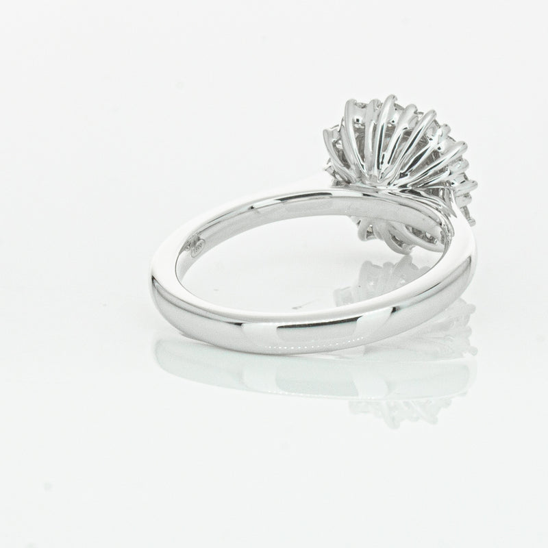18ct White Gold 1.50ct Cushion Cut Diamond Belle Ring-Ring-Walker & Hall