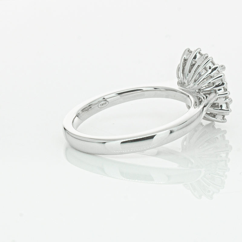 18ct White Gold 1.50ct Cushion Cut Diamond Belle Ring-Ring-Walker & Hall