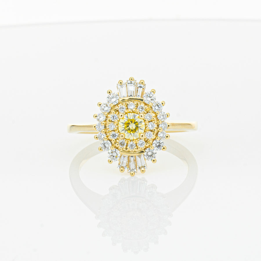 18ct Yellow Gold Yellow Diamond Ring-Ring-Walker & Hall