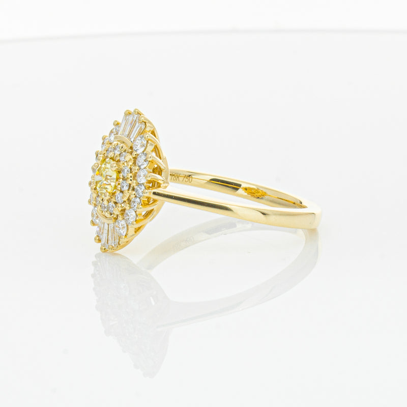 18ct Yellow Gold Yellow Diamond Ring-Ring-Walker & Hall