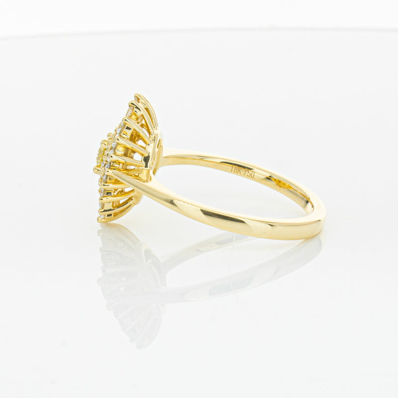 18ct Yellow Gold Yellow Diamond Ring-Ring-Walker & Hall