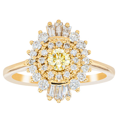 18ct Yellow Gold Yellow Diamond Ring-Ring-Walker & Hall