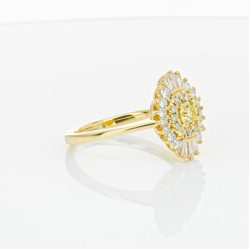 18ct Yellow Gold Yellow Diamond Ring-Ring-Walker & Hall
