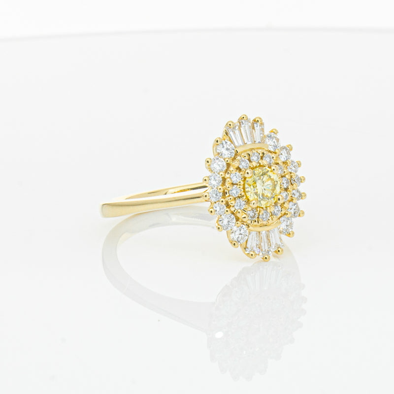 18ct Yellow Gold Yellow Diamond Ring-Ring-Walker & Hall