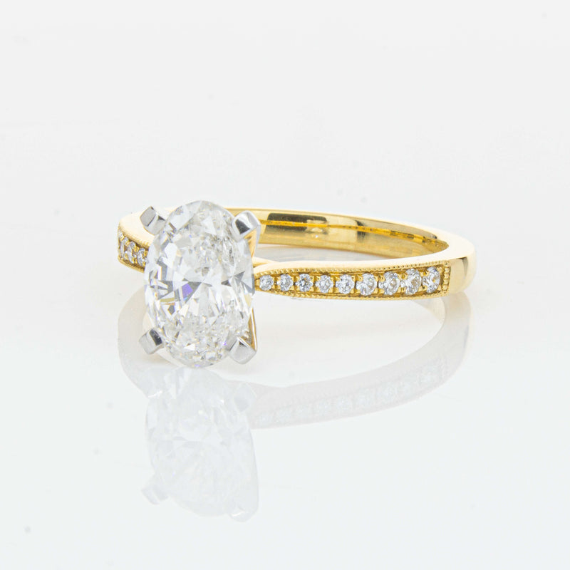 18ct Yellow Gold 1.50ct Oval Diamond Zenith Ring-Ring-Walker & Hall
