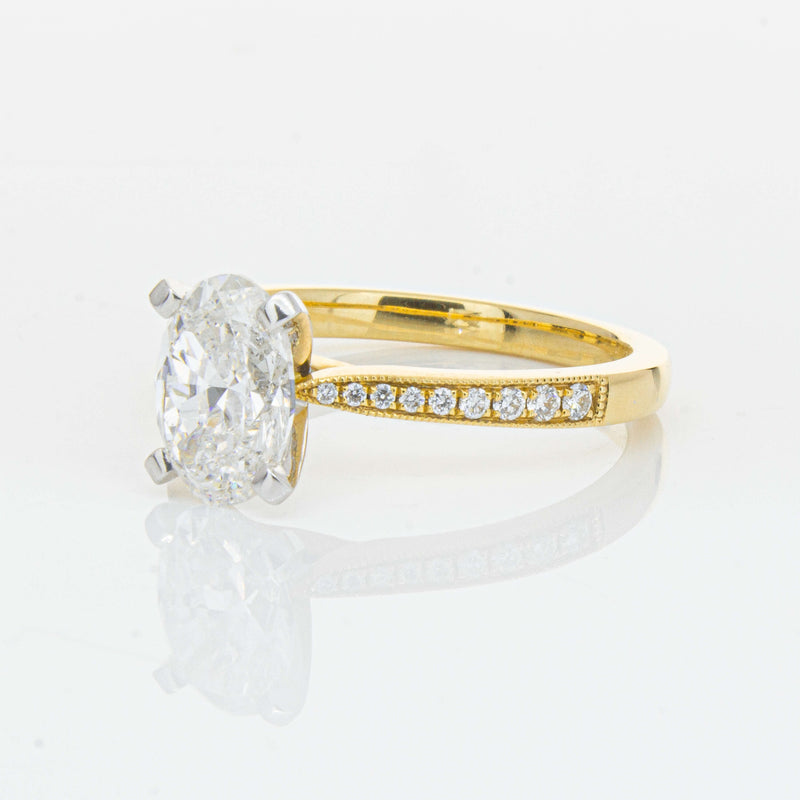 18ct Yellow Gold 1.50ct Oval Diamond Zenith Ring-Ring-Walker & Hall