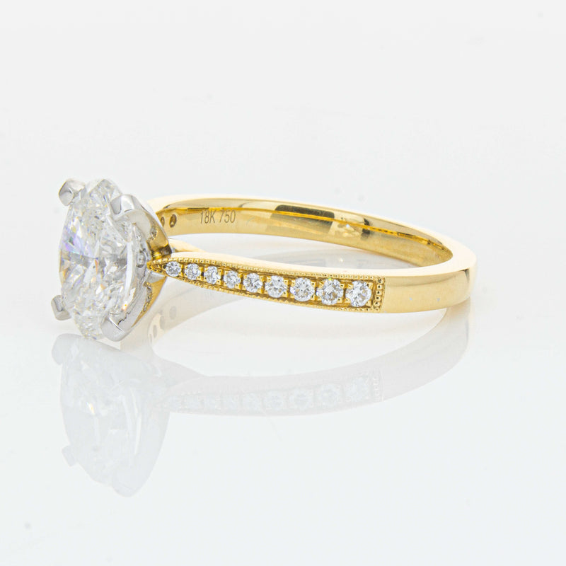 18ct Yellow Gold 1.50ct Oval Diamond Zenith Ring-Ring-Walker & Hall