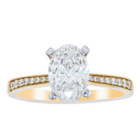 18ct Yellow Gold 1.50ct Oval Diamond Zenith Ring-Ring-Walker & Hall