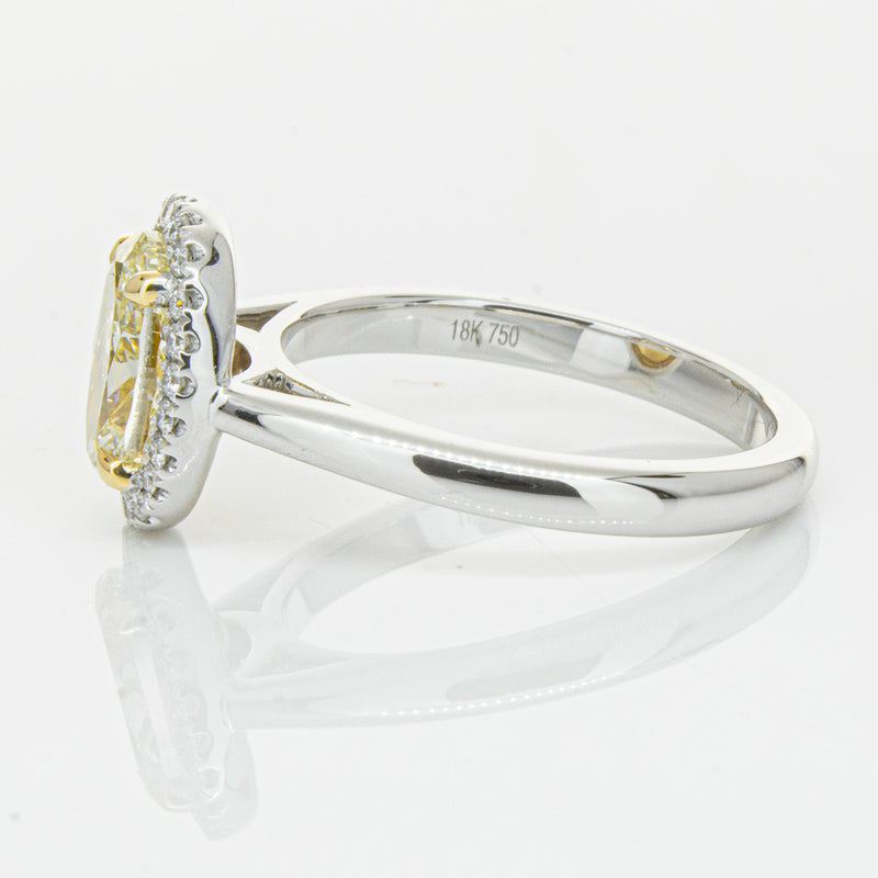 18ct White Gold Yellow Oval Cut 2.01ct Diamond Nina Ring-Ring-Walker & Hall
