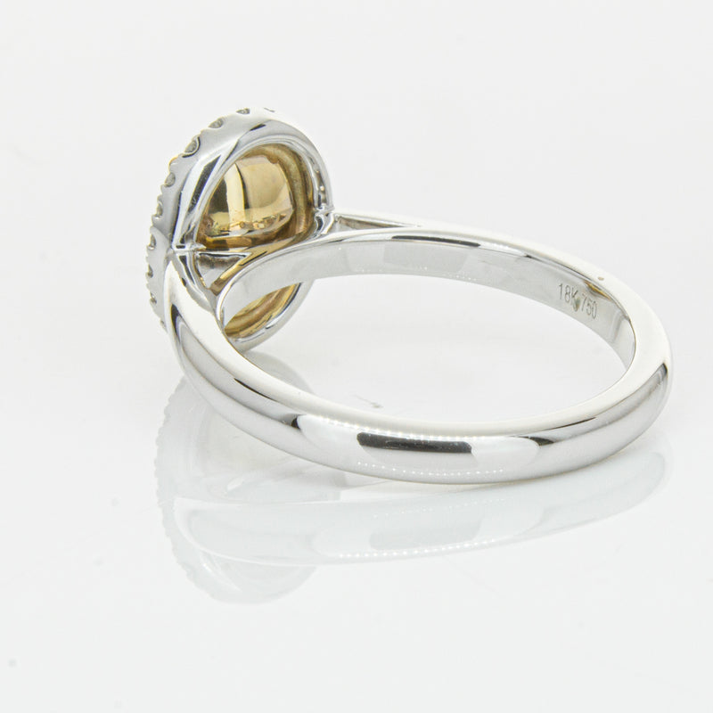 18ct White Gold Yellow Oval Cut 2.01ct Diamond Nina Ring-Ring-Walker & Hall