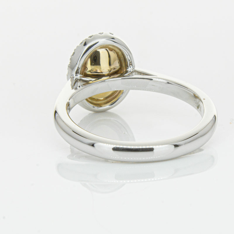 18ct White Gold Yellow Oval Cut 2.01ct Diamond Nina Ring-Ring-Walker & Hall