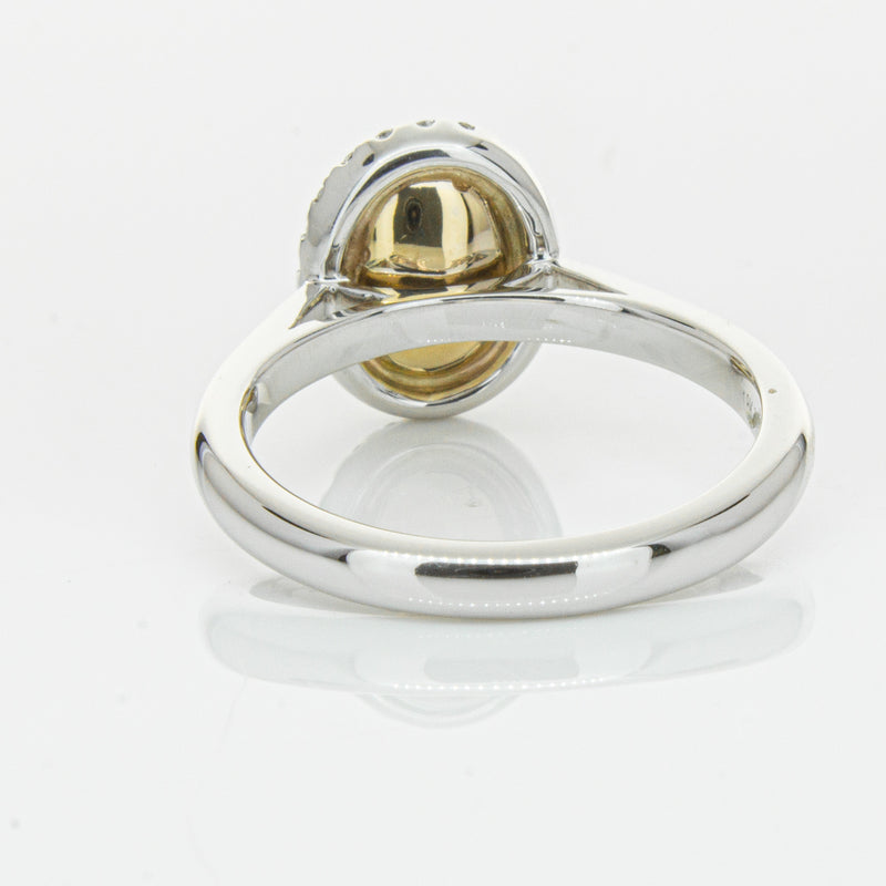18ct White Gold Yellow Oval Cut 2.01ct Diamond Nina Ring-Ring-Walker & Hall