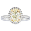 18ct White Gold Yellow Oval Cut 2.01ct Diamond Nina Ring-Ring-Walker & Hall