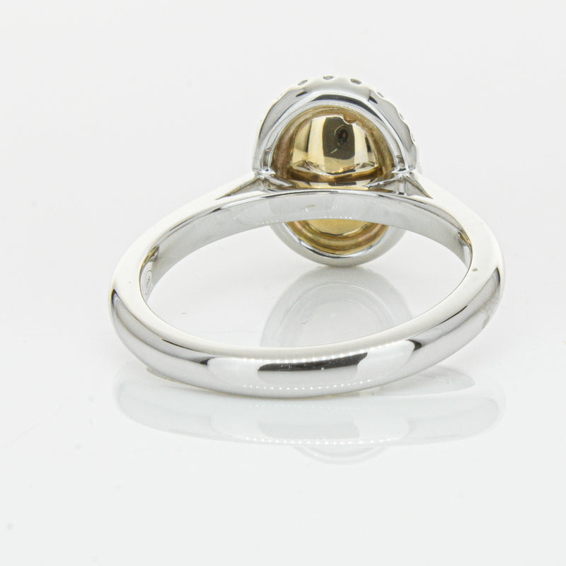 18ct White Gold Yellow Oval Cut 2.01ct Diamond Nina Ring-Ring-Walker & Hall