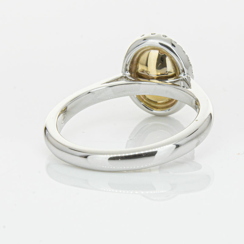 18ct White Gold Yellow Oval Cut 2.01ct Diamond Nina Ring-Ring-Walker & Hall