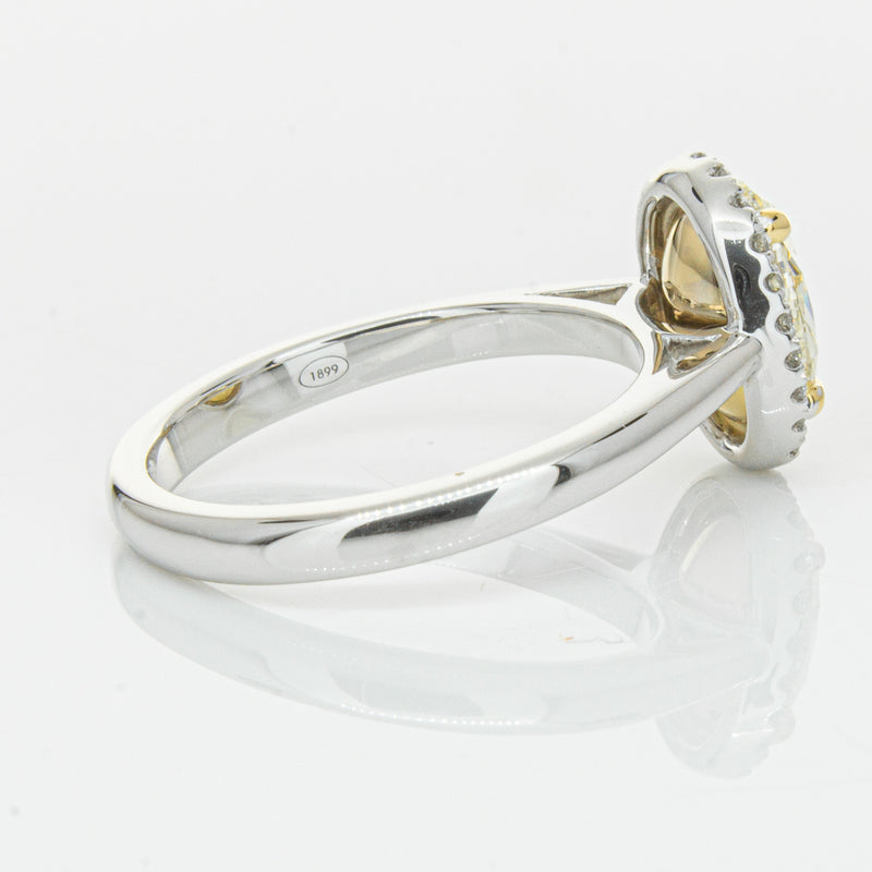 18ct White Gold Yellow Oval Cut 2.01ct Diamond Nina Ring-Ring-Walker & Hall