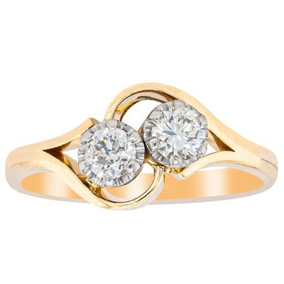 Deja Vu 18ct Yellow Gold .50ct Diamond Ring-Ring-Walker & Hall