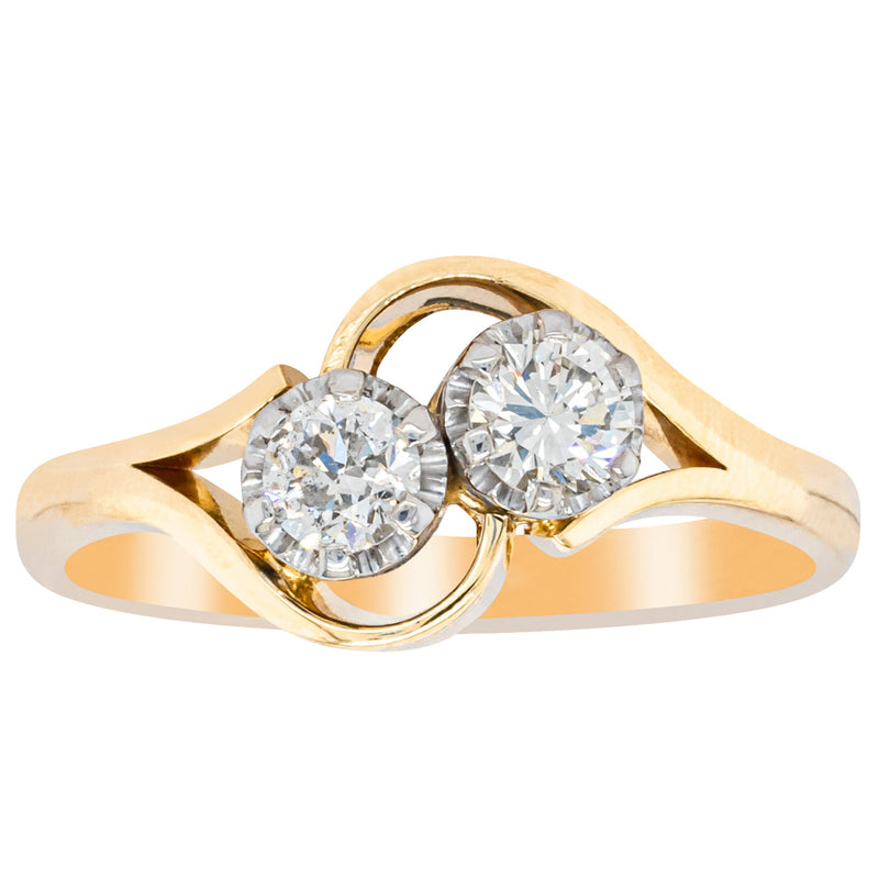 Deja Vu 18ct Yellow Gold .50ct Diamond Ring-Ring-Walker & Hall