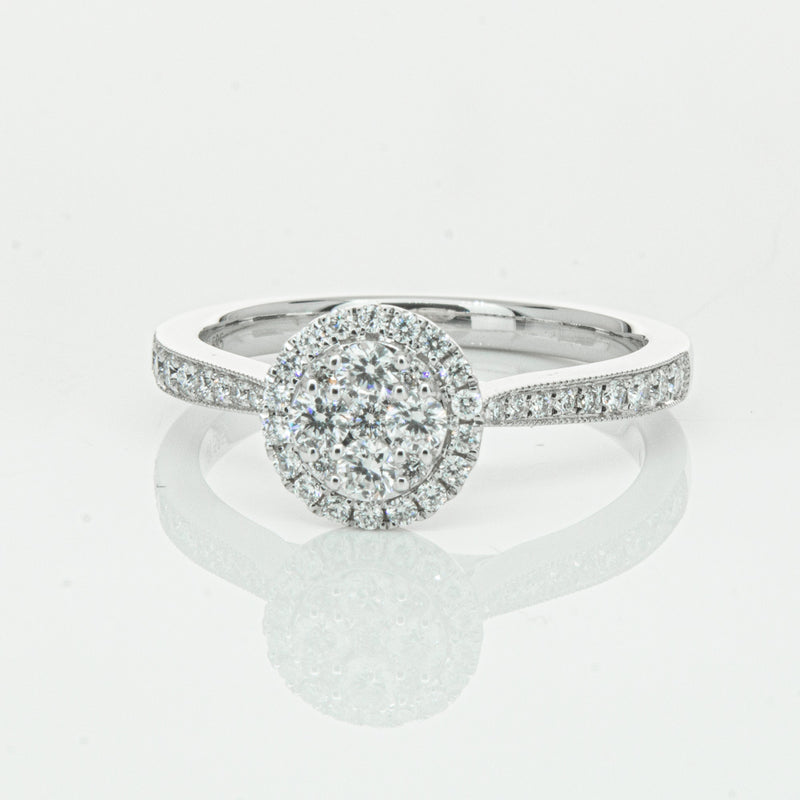 14ct White Gold .44ct Diamond Phoebe Ring-Ring-Walker & Hall