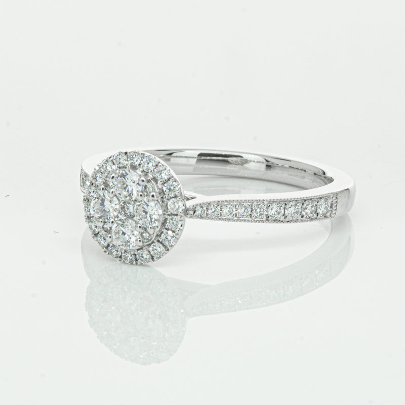 14ct White Gold .44ct Diamond Phoebe Ring-Ring-Walker & Hall