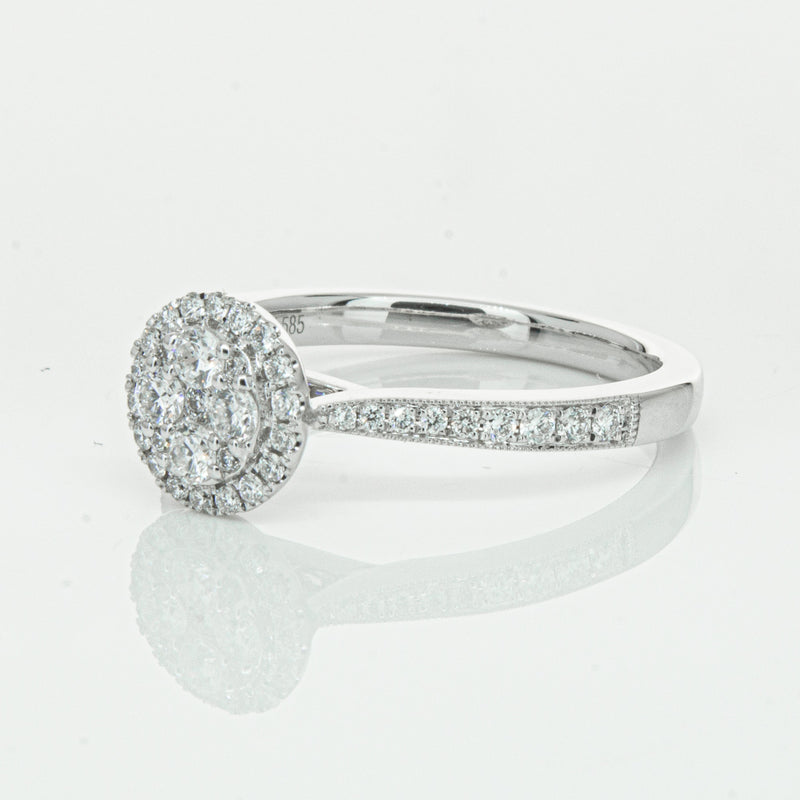 14ct White Gold .44ct Diamond Phoebe Ring-Ring-Walker & Hall