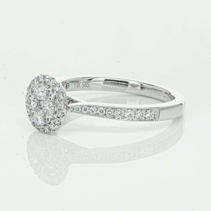 14ct White Gold .44ct Diamond Phoebe Ring-Ring-Walker & Hall