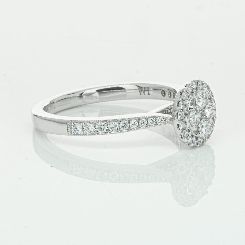 14ct White Gold .44ct Diamond Phoebe Ring-Ring-Walker & Hall