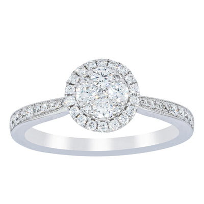 14ct White Gold .44ct Diamond Phoebe Ring-Ring-Walker & Hall