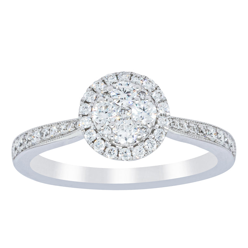 14ct White Gold .44ct Diamond Phoebe Ring-Ring-Walker & Hall