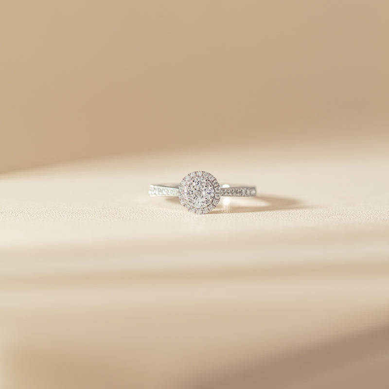 14ct White Gold .44ct Diamond Phoebe Ring-Ring-Walker & Hall