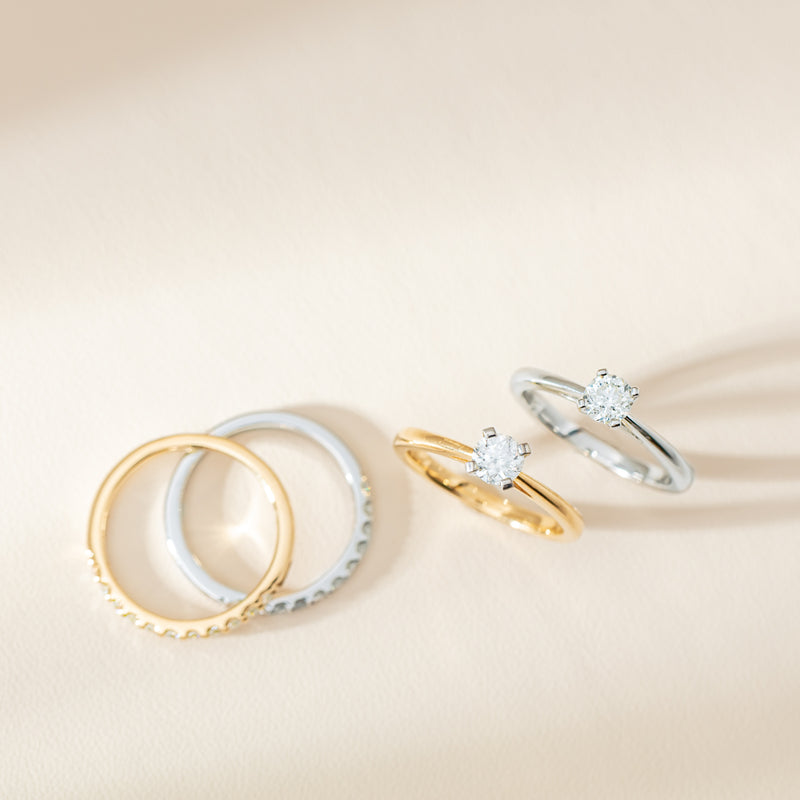 14ct Yellow Gold .50ct Diamond Luna Ring-Ring-Walker & Hall