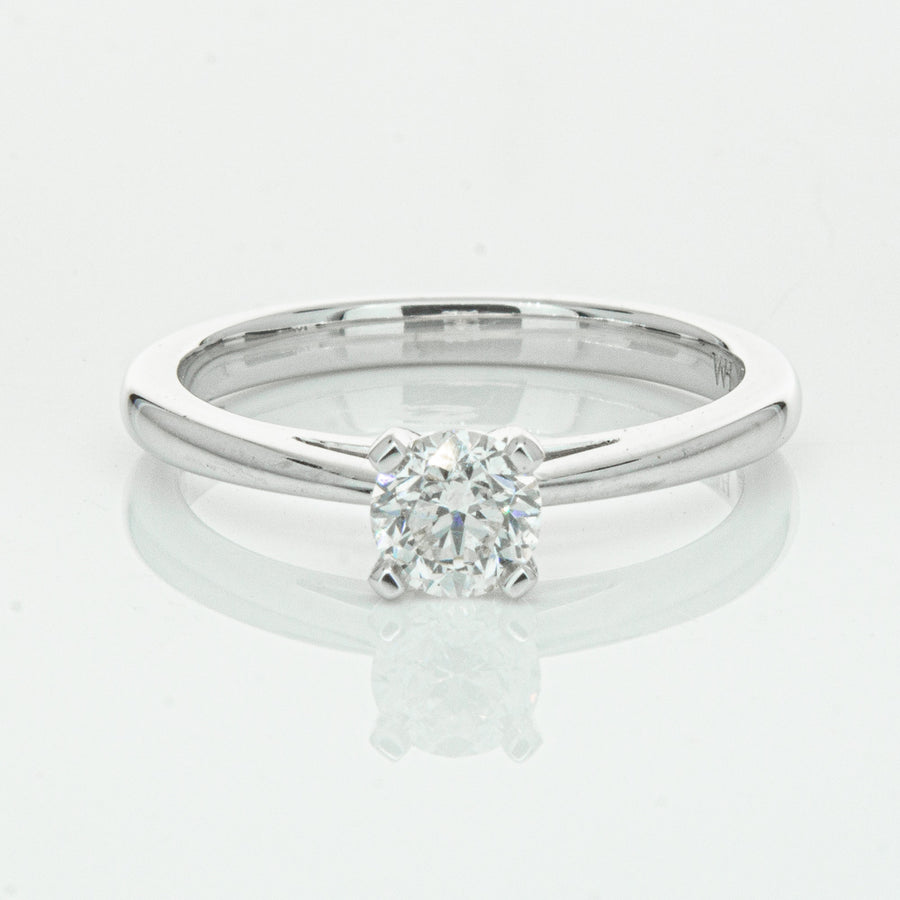 14ct White Gold .50ct Diamond Luna Ring-Ring-Walker & Hall