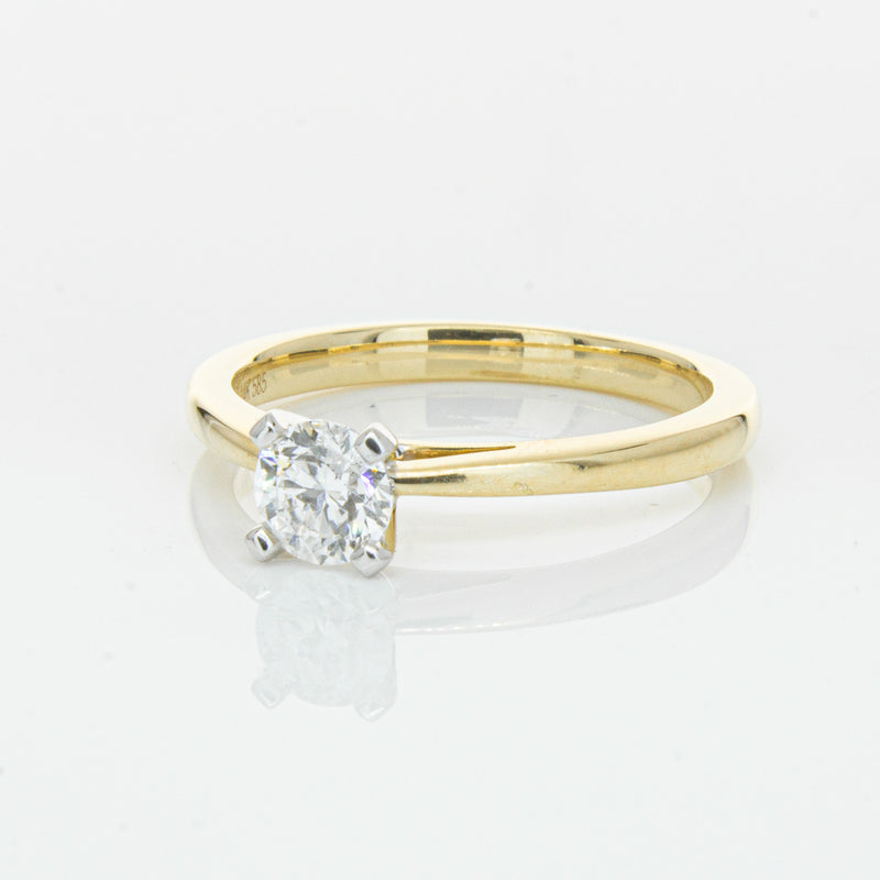 14ct Yellow Gold .50ct Diamond Luna Ring-Ring-Walker & Hall