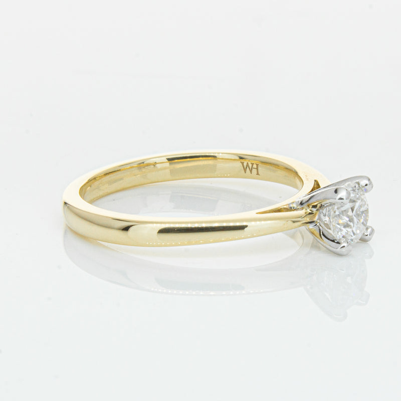 14ct Yellow Gold .50ct Diamond Luna Ring-Ring-Walker & Hall