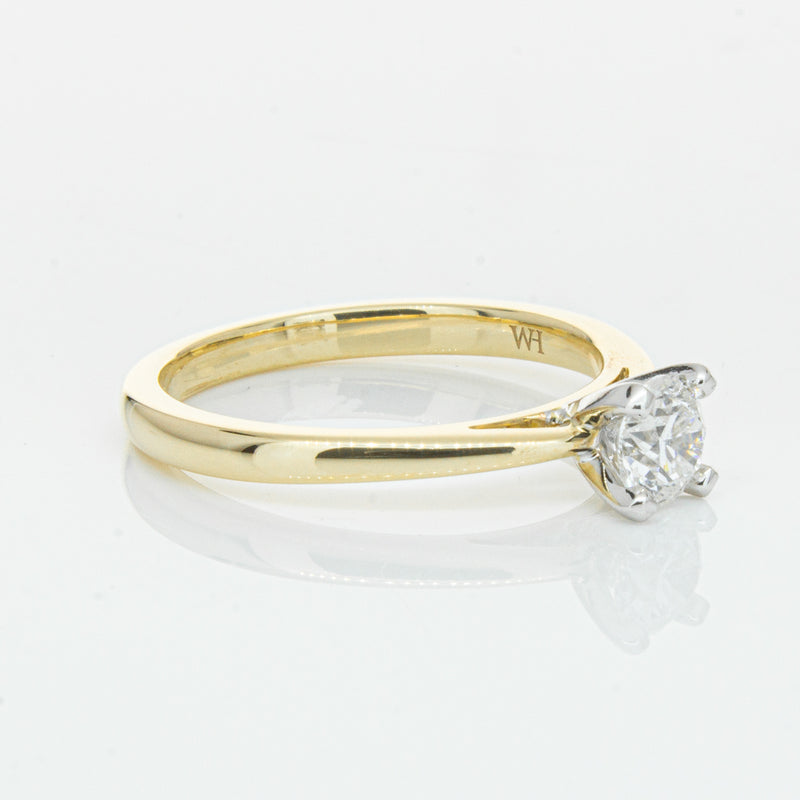 14ct Yellow Gold .50ct Diamond Luna Ring-Ring-Walker & Hall