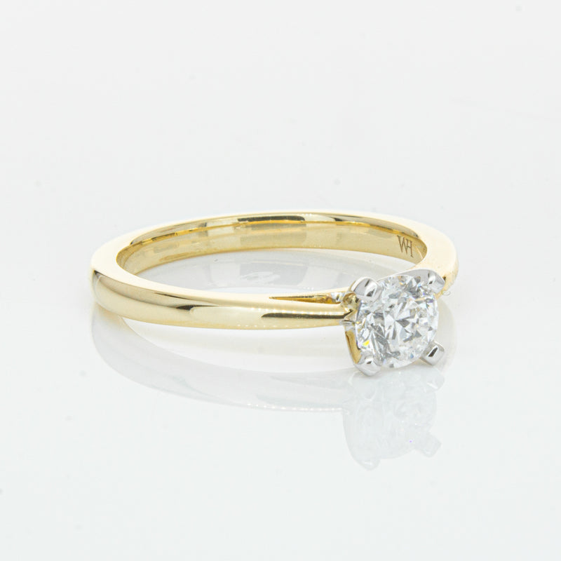 14ct Yellow Gold .50ct Diamond Luna Ring-Ring-Walker & Hall