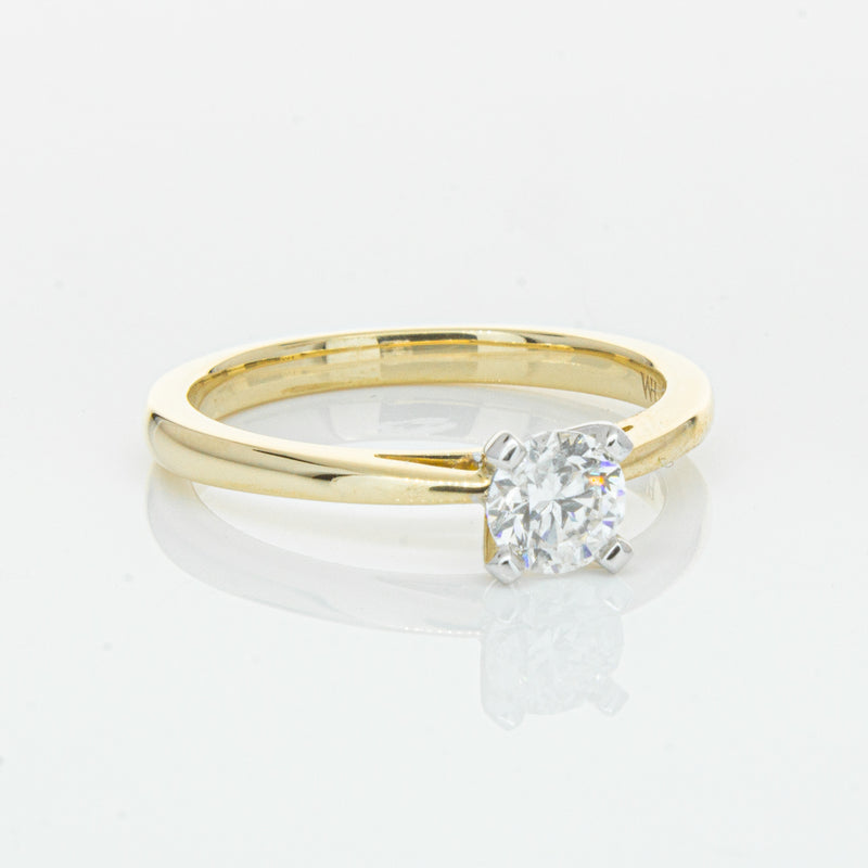 14ct Yellow Gold .50ct Diamond Luna Ring-Ring-Walker & Hall