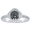 18ct White Gold .80ct Black Diamond Ring-Ring-Walker & Hall