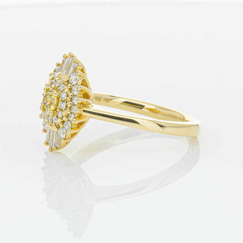 18ct Yellow Gold .16ct Yellow Diamond Kira Ring-Ring-Walker & Hall