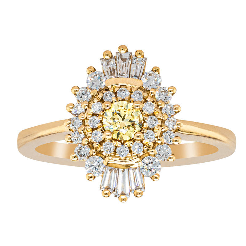 18ct Yellow Gold .16ct Yellow Diamond Kira Ring-Ring-Walker & Hall
