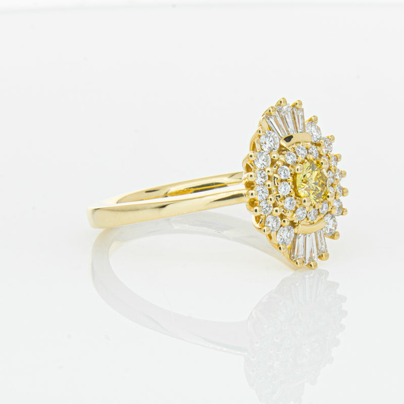 18ct Yellow Gold .16ct Yellow Diamond Kira Ring-Ring-Walker & Hall