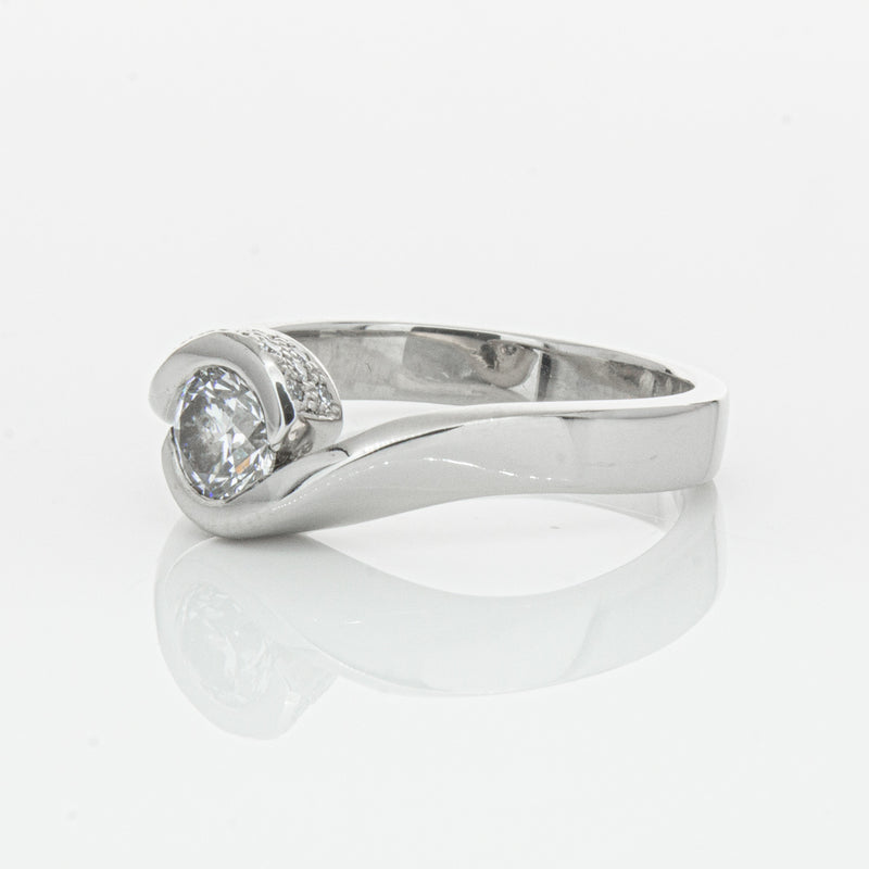 Deja Vu Platinum .55ct Diamond Ring-Ring-Walker & Hall