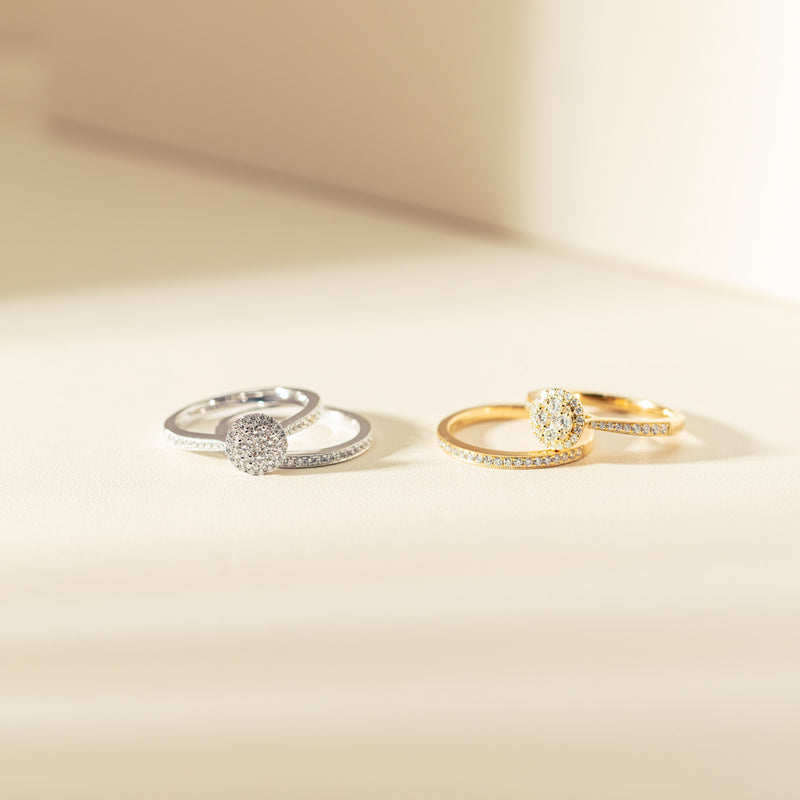 14ct Yellow Gold Diamond Phoebe band-Ring-Walker & Hall