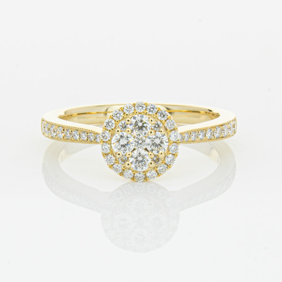 14ct Yellow Gold .44ct Diamond Phoebe Ring-Ring-Walker & Hall