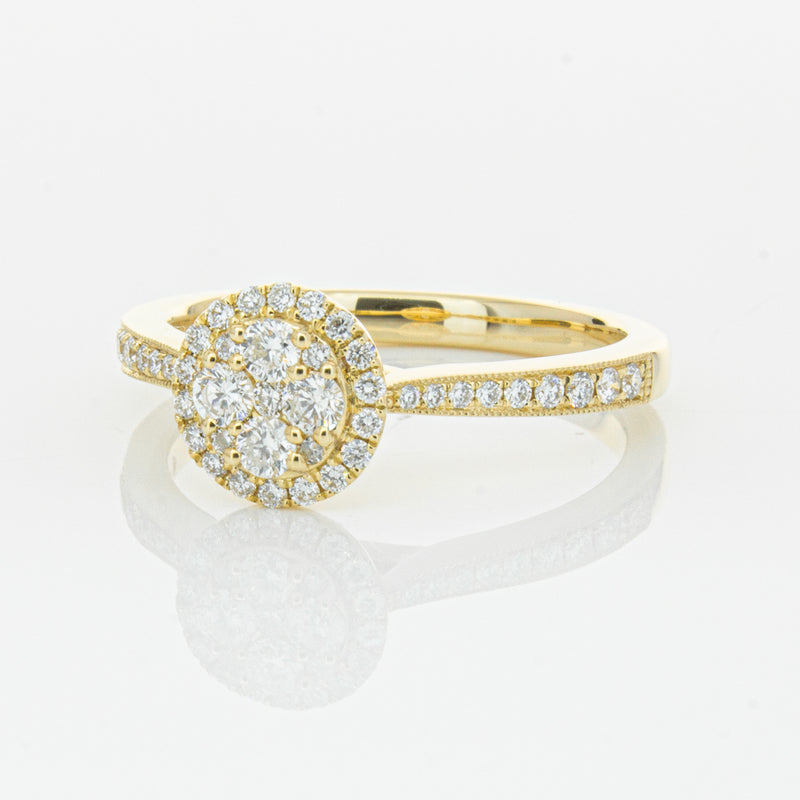 14ct Yellow Gold .44ct Diamond Phoebe Ring-Ring-Walker & Hall