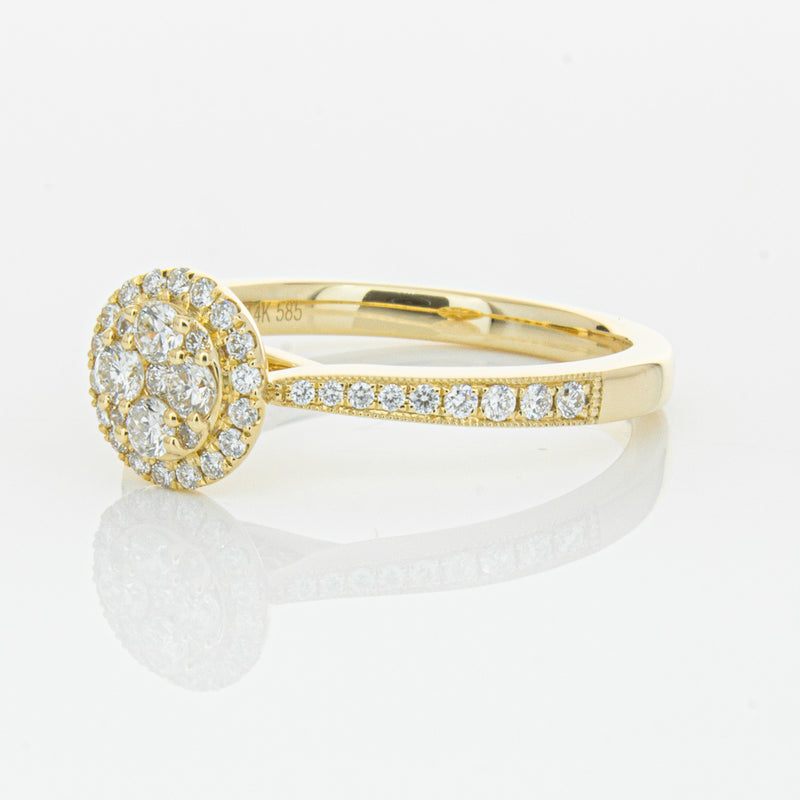 14ct Yellow Gold .44ct Diamond Phoebe Ring-Ring-Walker & Hall